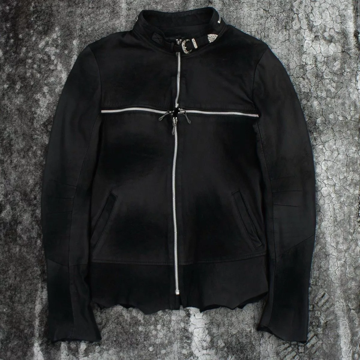 14th Addiction Leather Jackets 14th Addiction Crosszip Jacket (original 2011 release) Black