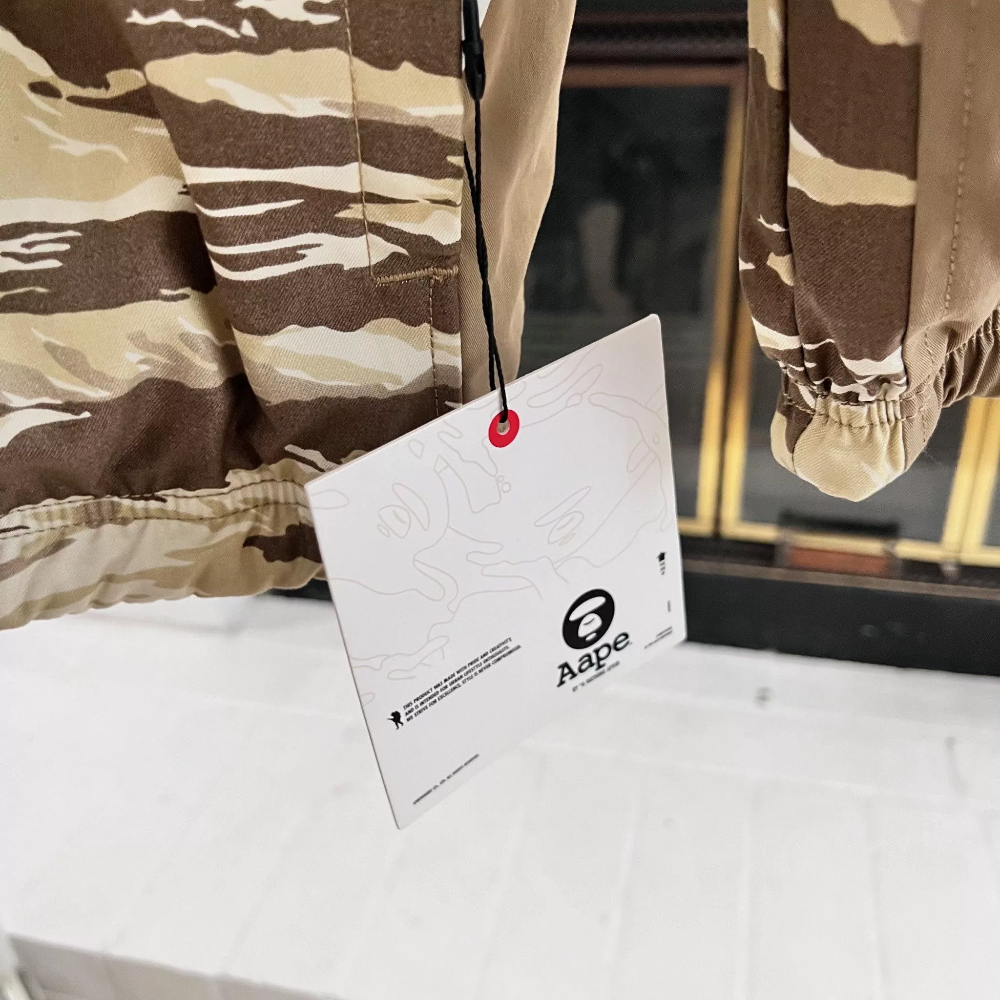 Aape Light Jackets AAPE by Bape Light Beige Khaki Reversible Camo Bomber Jacket Multi