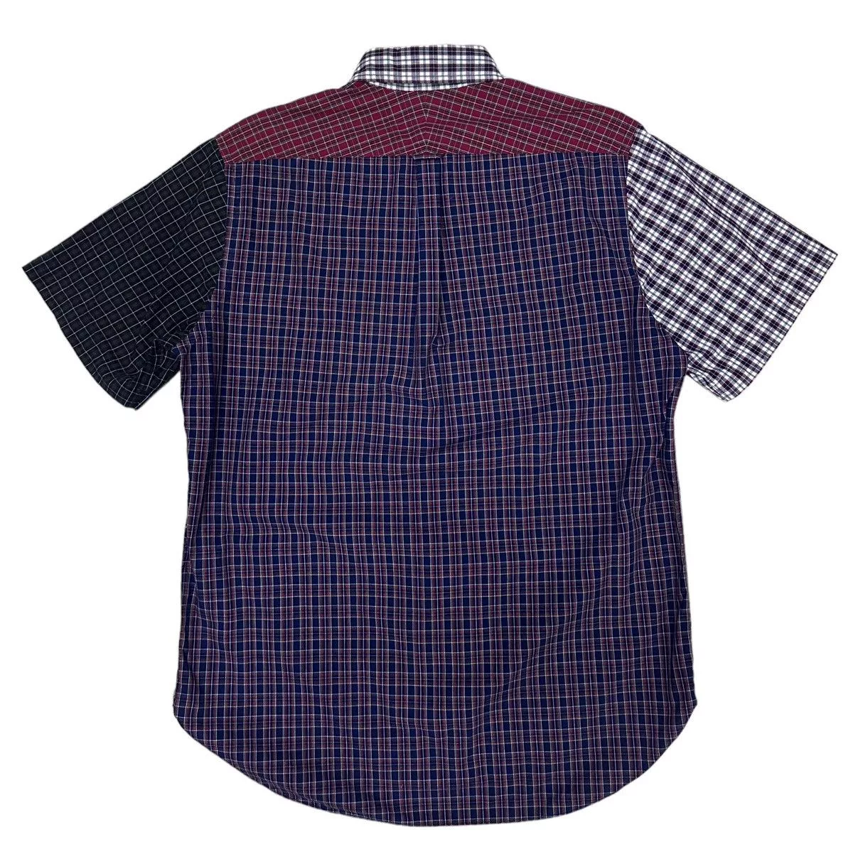 Bape Shirts Button Ups Bape Patchwork Button Up Shirt Red