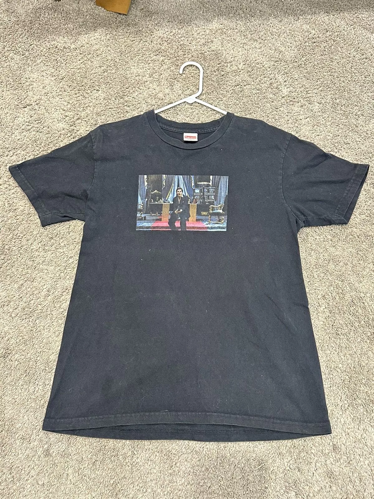 Supreme Short Sleeve T Shirts Supreme Scarface tee Black