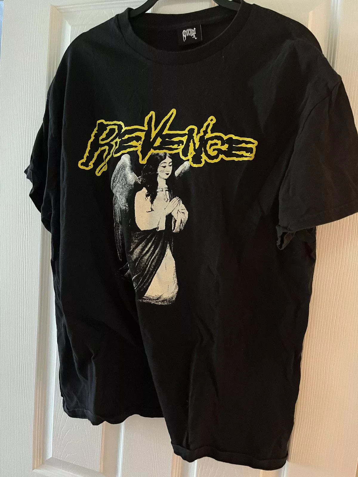 Revenge Short Sleeve T Shirts Revenge angel tee Black