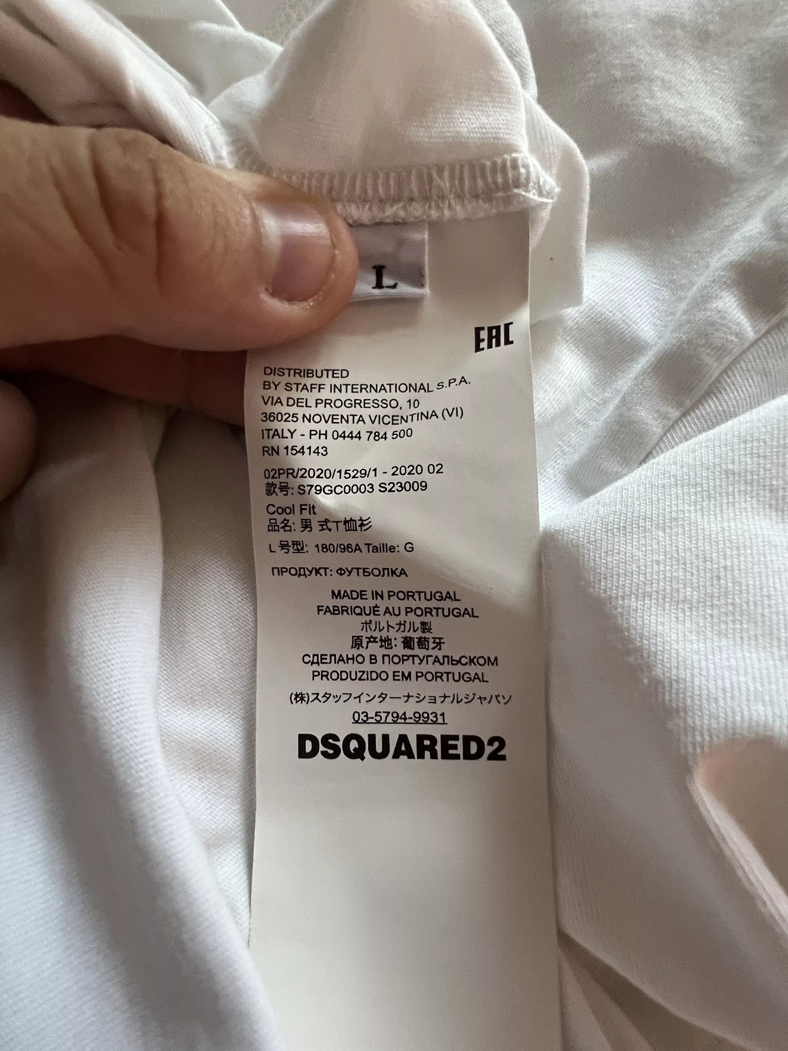 Designer Short Sleeve T Shirts Designer × Dsquared2 Dsquared2 ICON Vintage Men's T-Shirt - L White Luxury