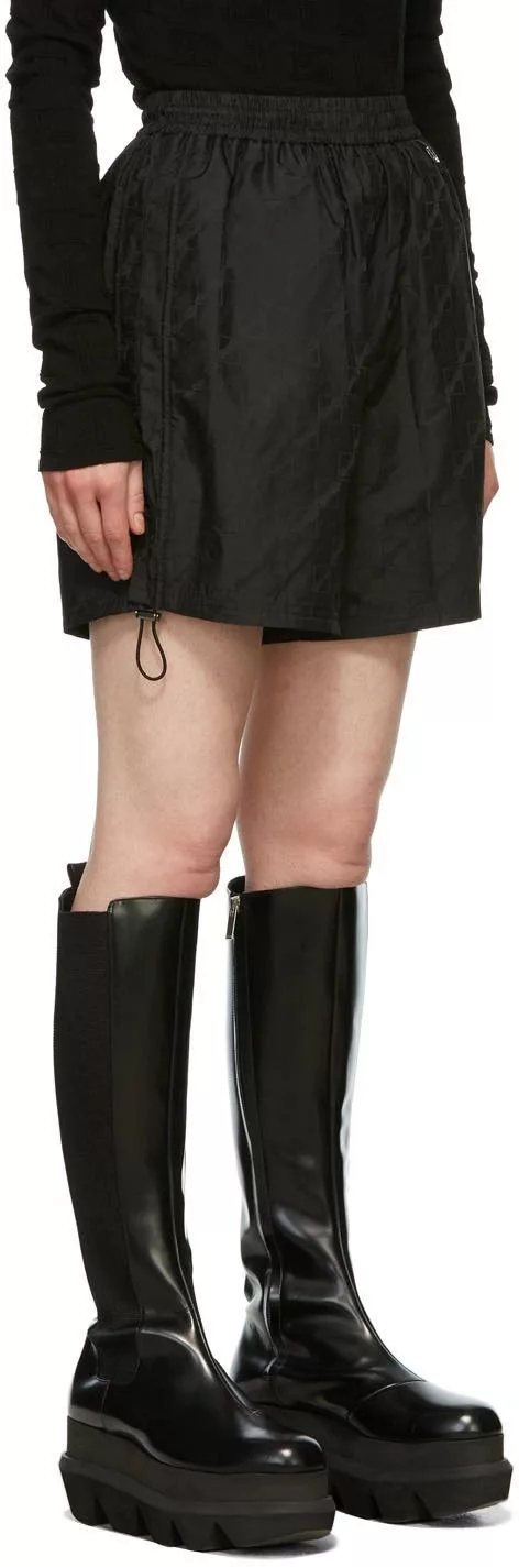 WE11DONE Shorts We11done Black All Over Jacquard Shorts
