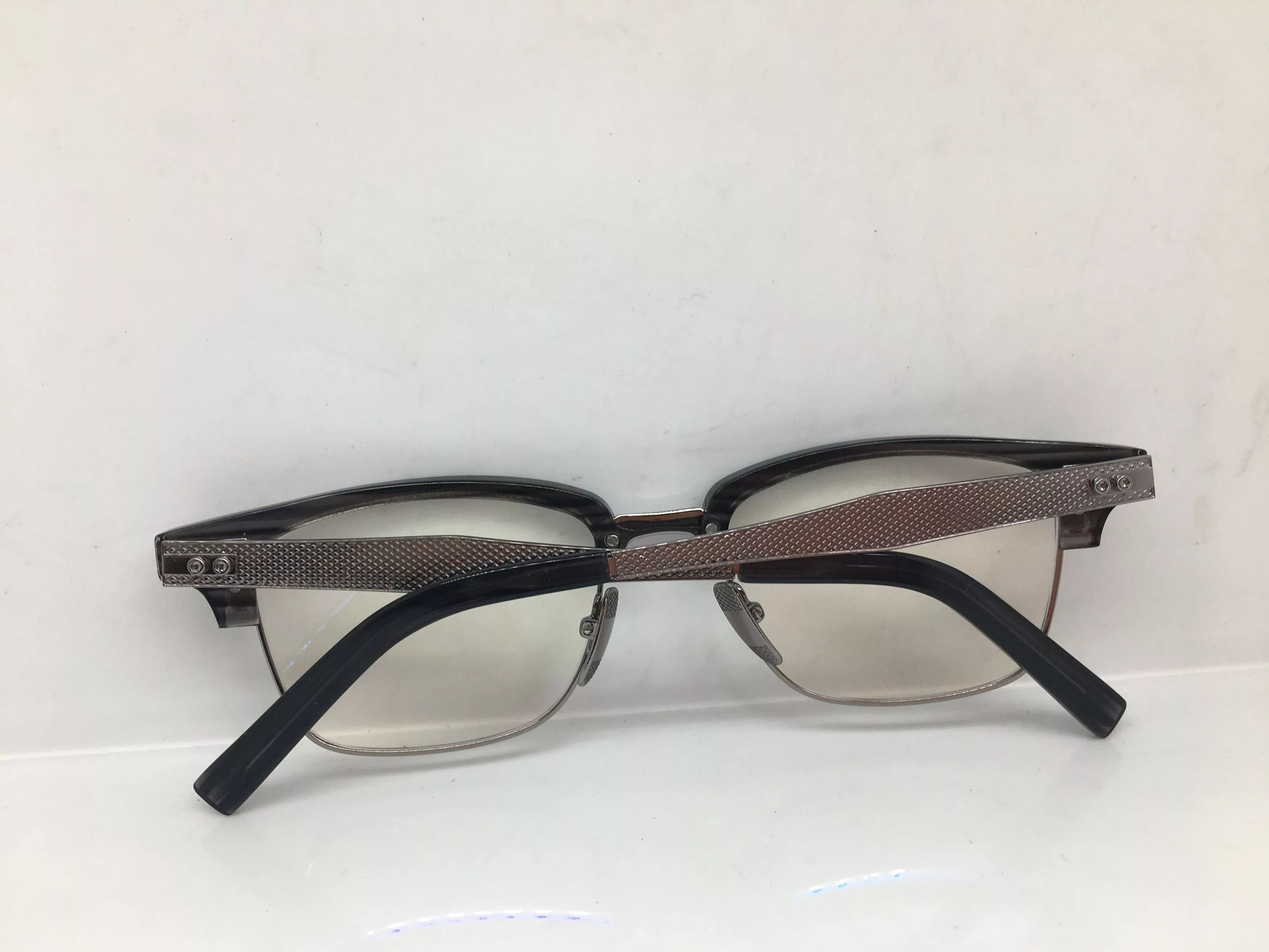 Other Glasses Other Mod Malcolm X Grey Silver Eyeglasses Frame