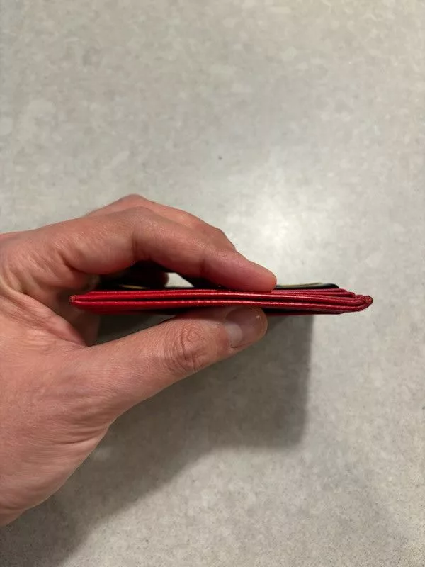 Fendi Wallets Fendi Black Red Leather Monster Eyes
