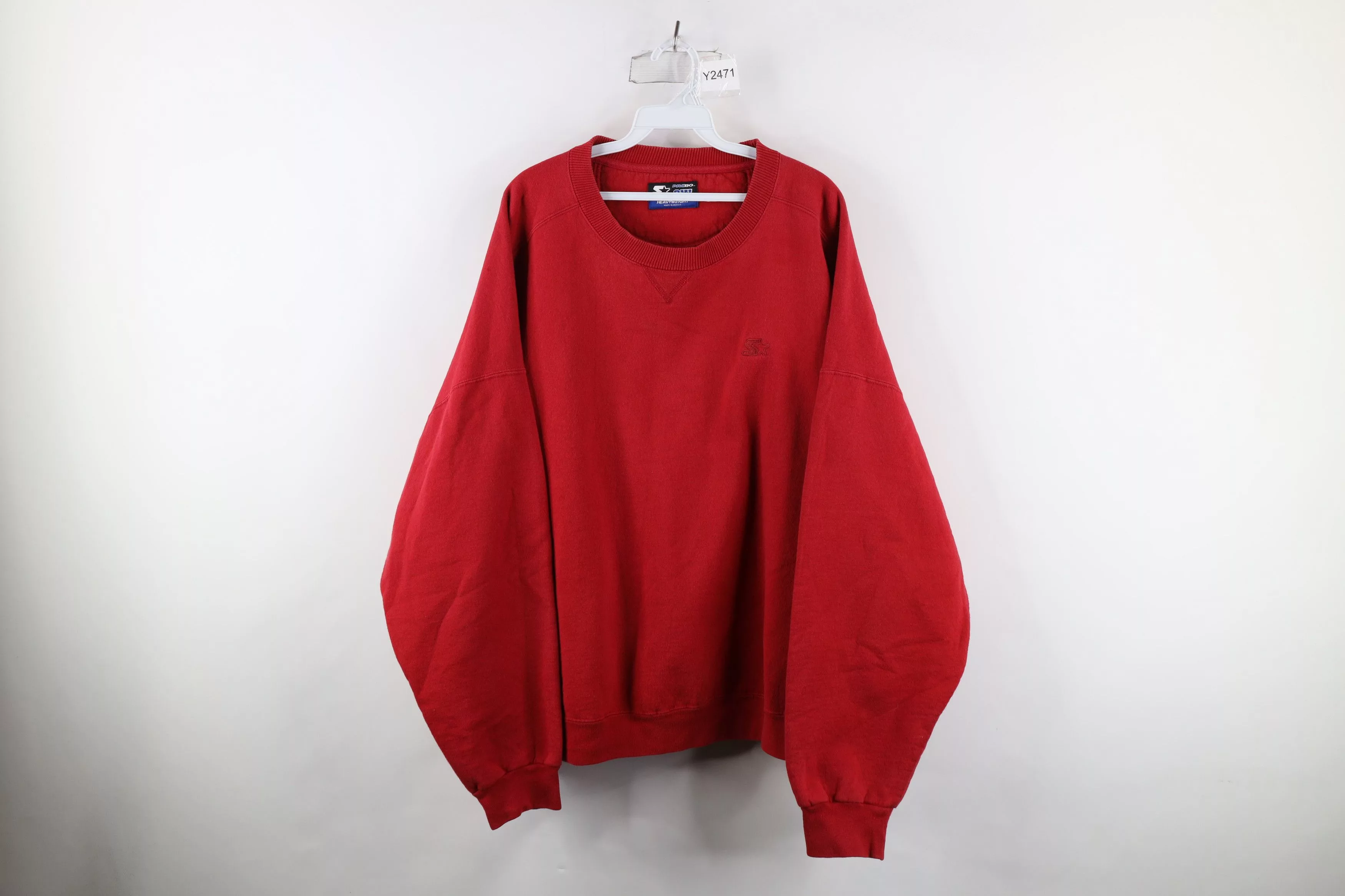 Starter Sweatshirts Hoodies Starter × Vintage Vintage 90s Starter Heavyweight Crewneck Sweatshirt Red