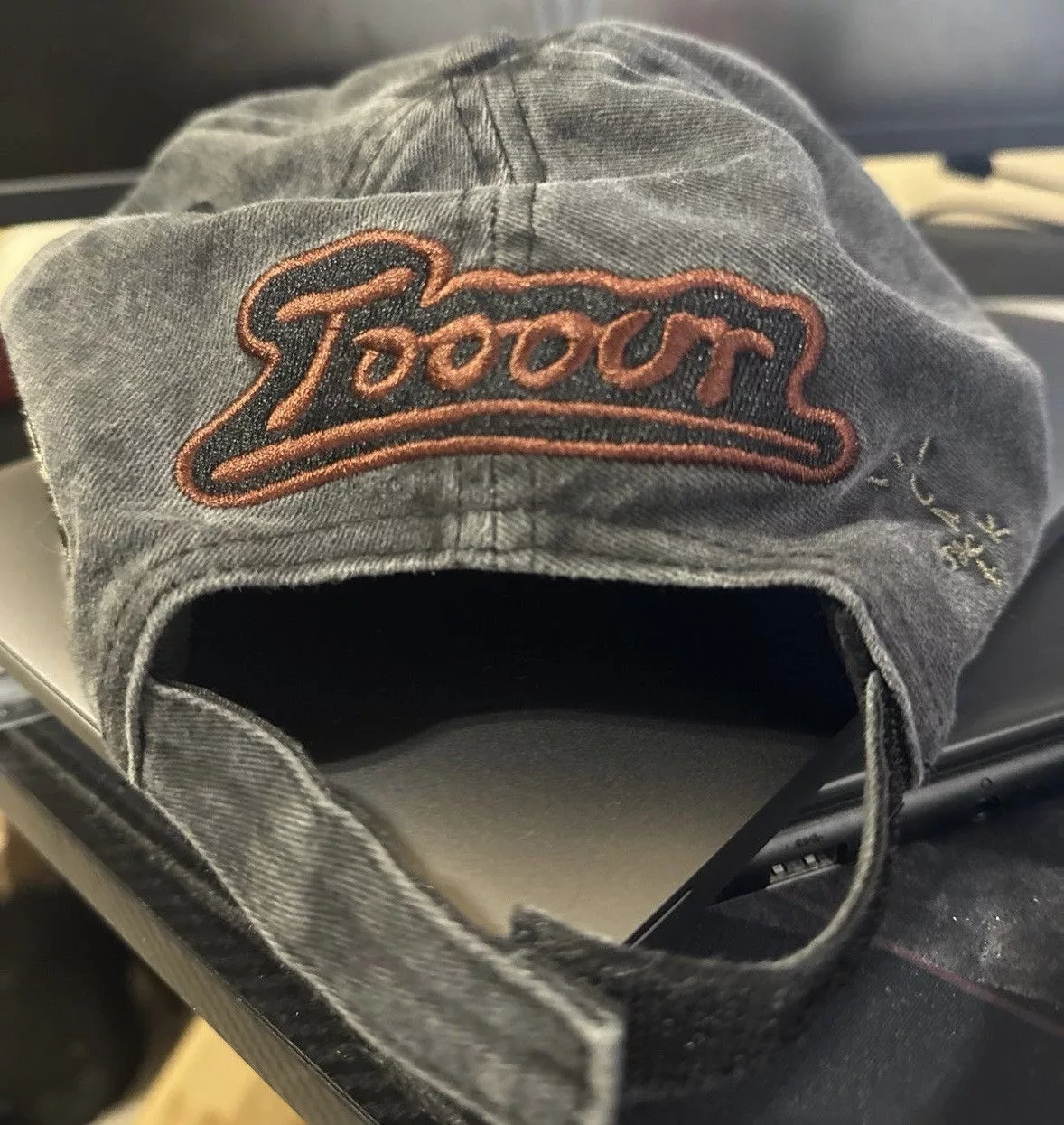 Travis Scott Hats Travis Scott Circus Maximus 2023 Utopia Tour Strapback Hat Gray