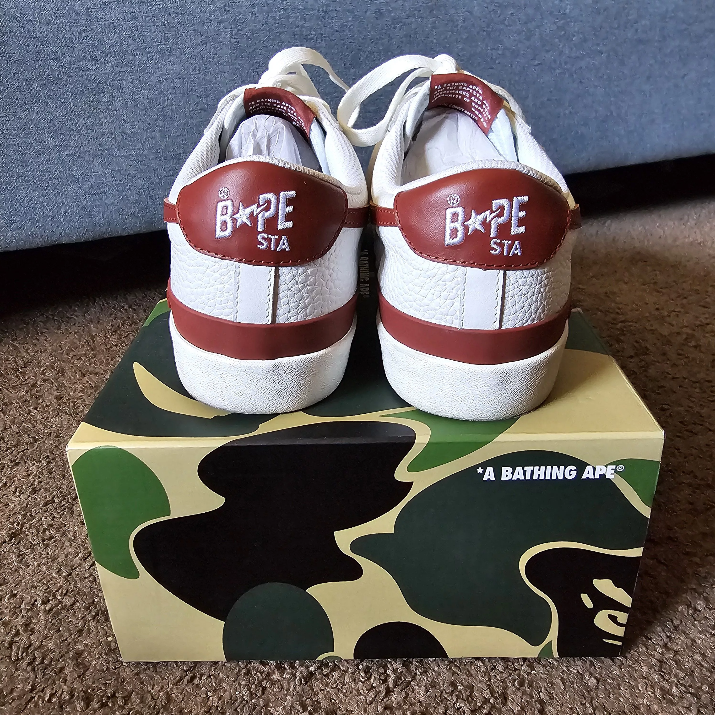 Bape Low Top Sneakers Bape Mad Sta Red