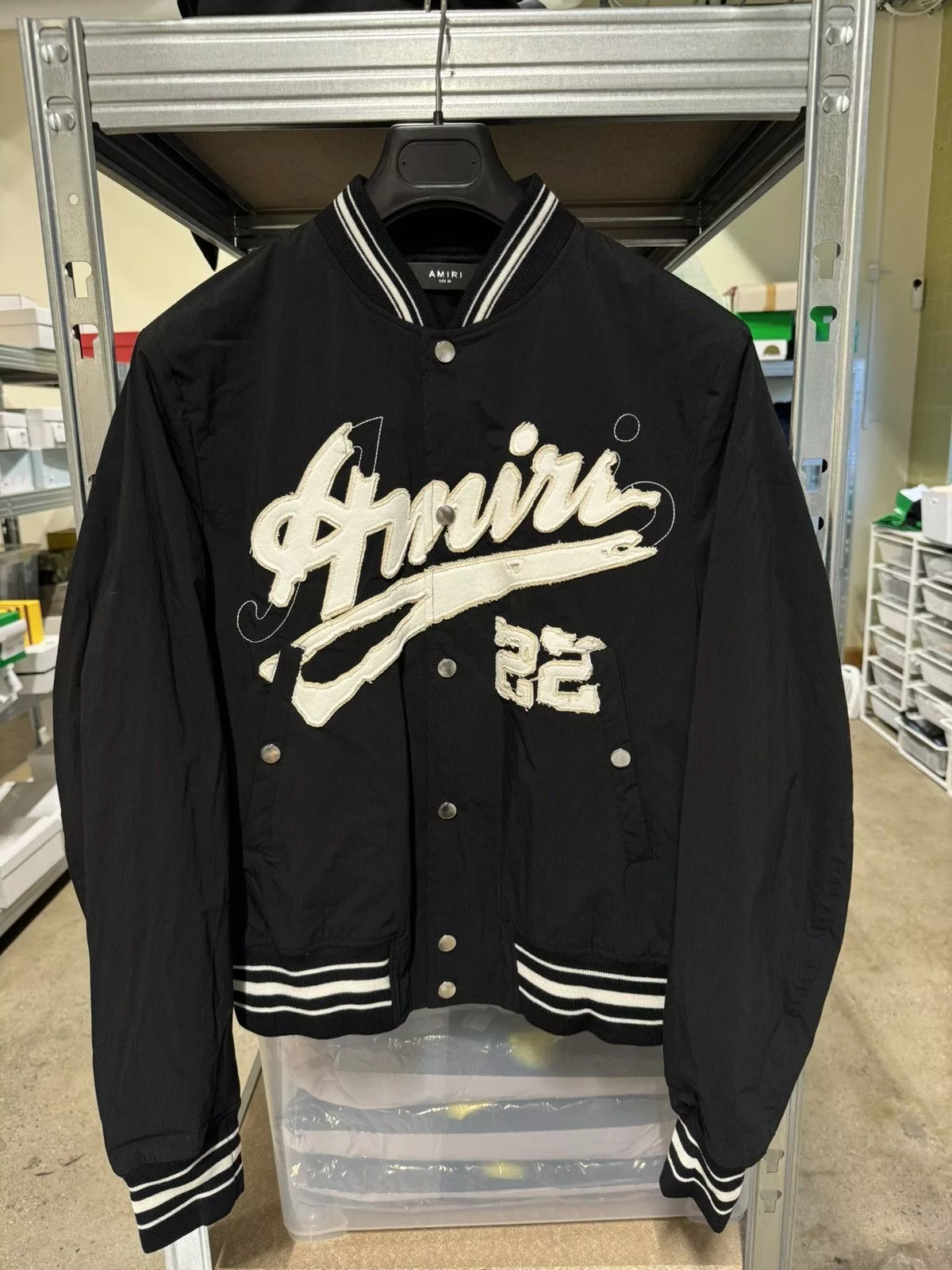 Amiri Bombers Amiri Logo Varsity Jacket NEW 1600$ Black