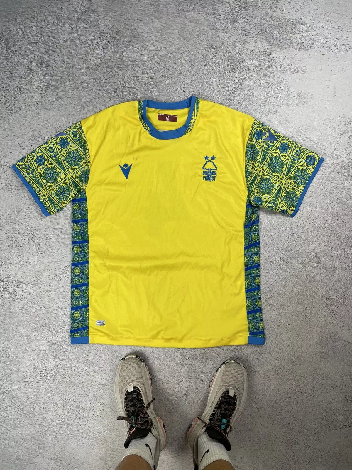 Macron Jerseys Macron × Vintage Vintage Nottingham Forest 2022/23 Macron Jersey Blokcore Yellow