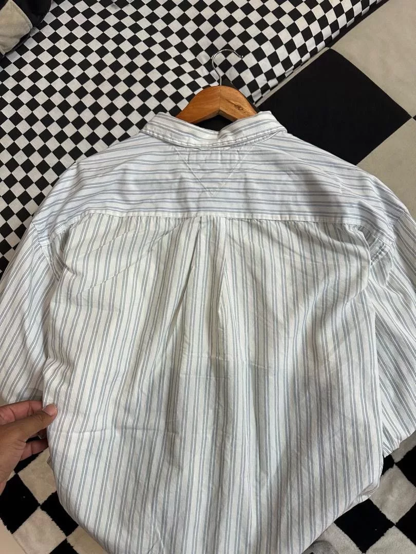 Designer Shirts Button Ups Designer × Tommy Hilfiger TOMMY HILFIGER BUTTON UP SHIRT White Streetwear