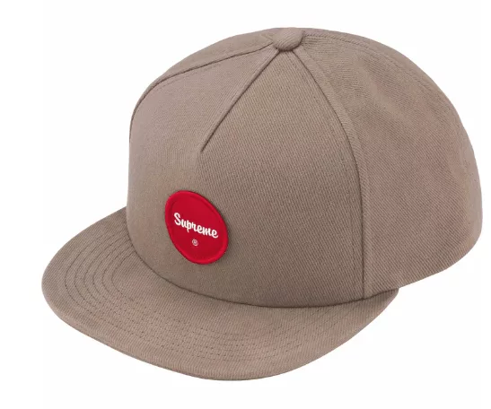 Supreme Hats Supreme Twill Patch 5-Panel Khaki Brown