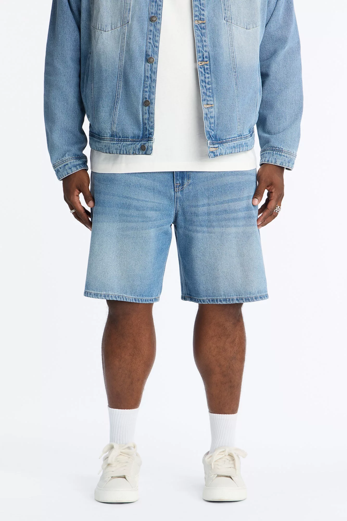 Essential Relaxed Denim Short - Medium Blue Wash