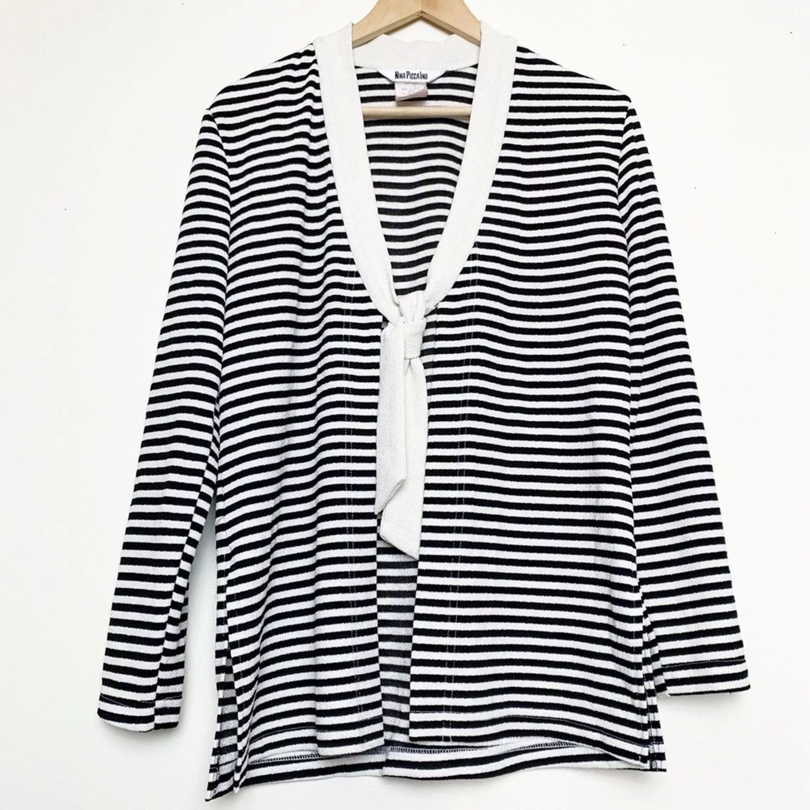 Vintage Jackets Vintage 80’s Black & White Front Tie Jacket Women’s Size 10