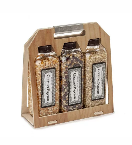 Wooden Crate Popcorn Set