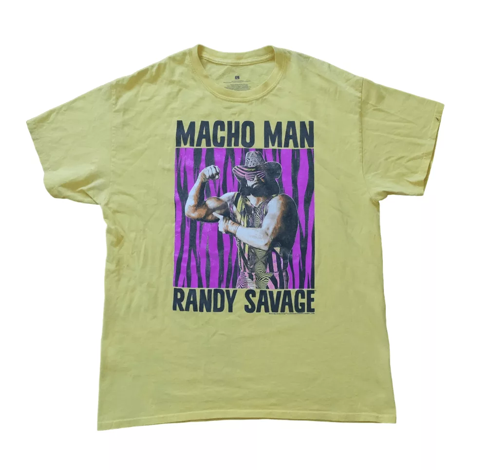 WWE Short Sleeve T Shirts WWE Macho Man Yellow
