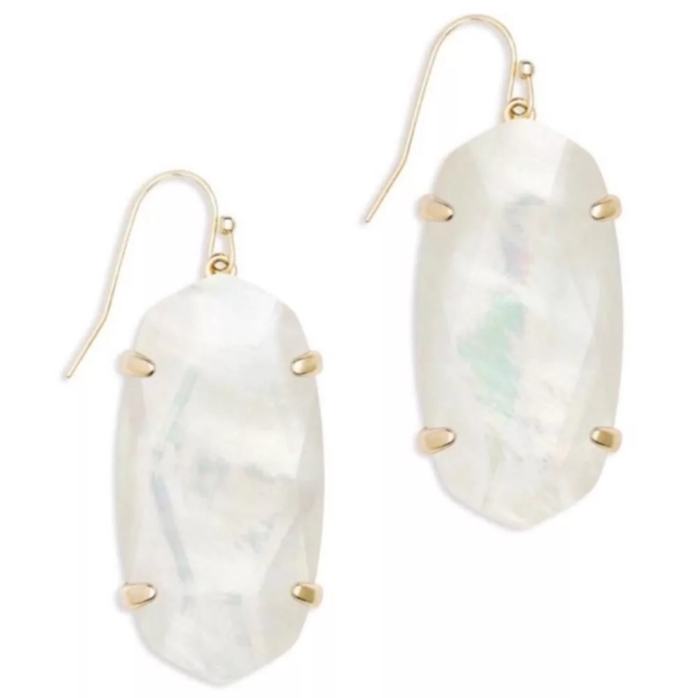 Kendra Scott Earrings Kendra Scott Esme Ivory Mother of Pearl Earrings Silver White