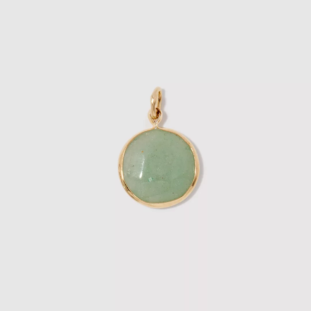 Round Green Aventurine Charm