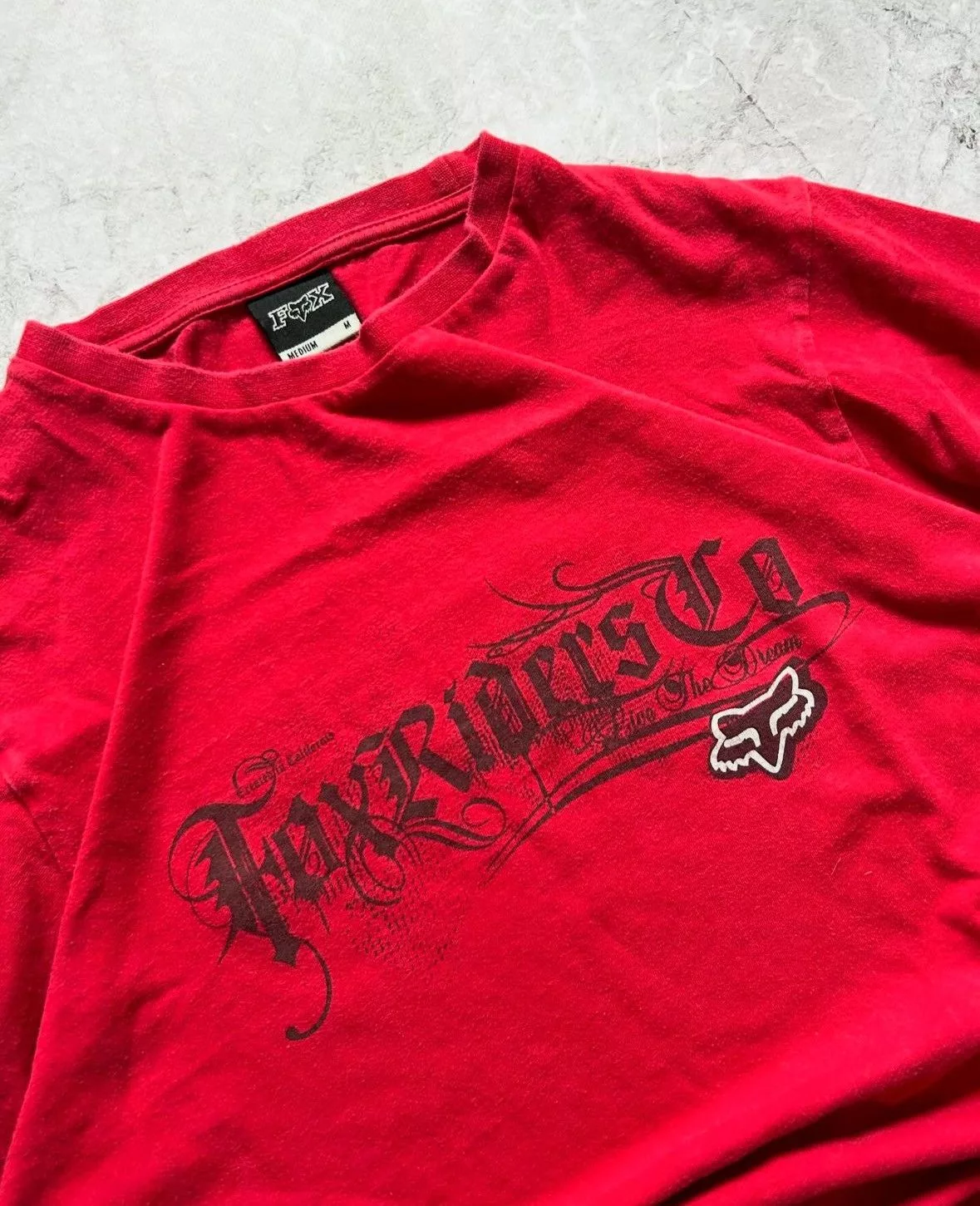 Fox Racing Long Sleeve T Shirts Vintage Longsleev Fox Racing Red