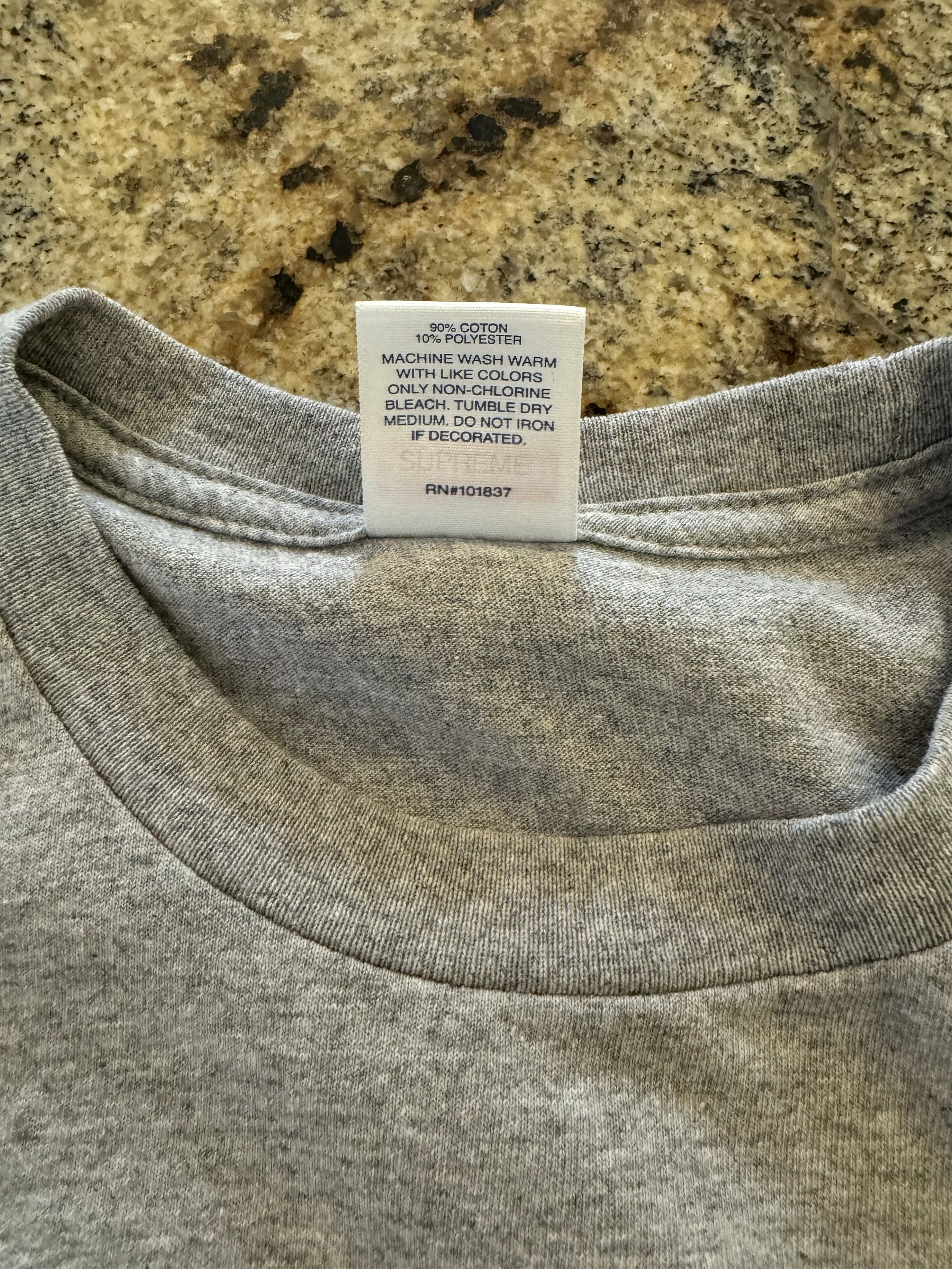 Supreme Short Sleeve T Shirts Supreme Suprme Dunk Tee Gray