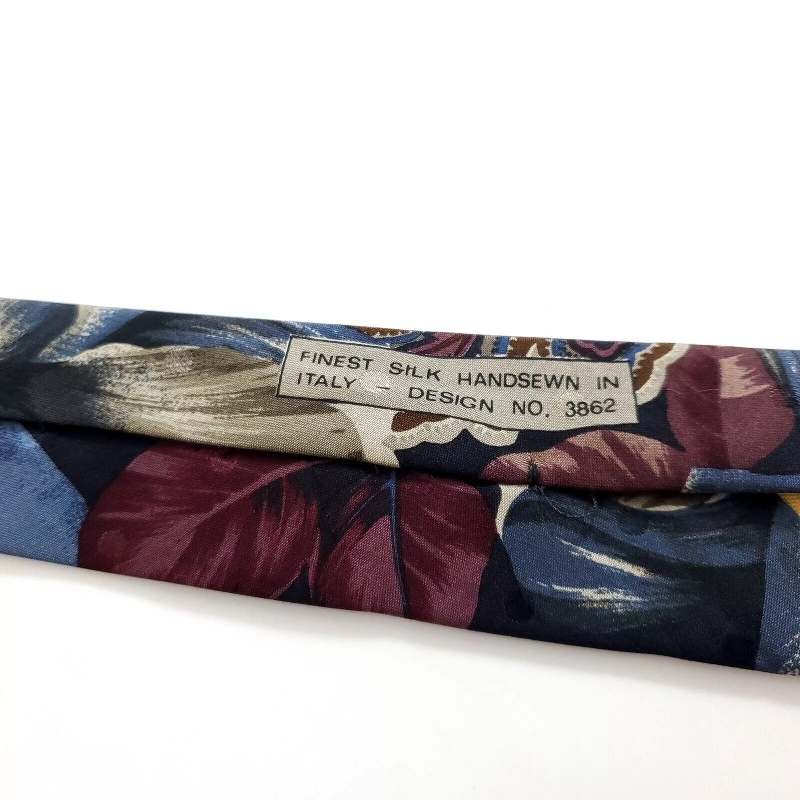 Robert Talbott Ties Pocketsquares Robert Talbott Omaggio Floral Print Blue Red Wide Silk Tie