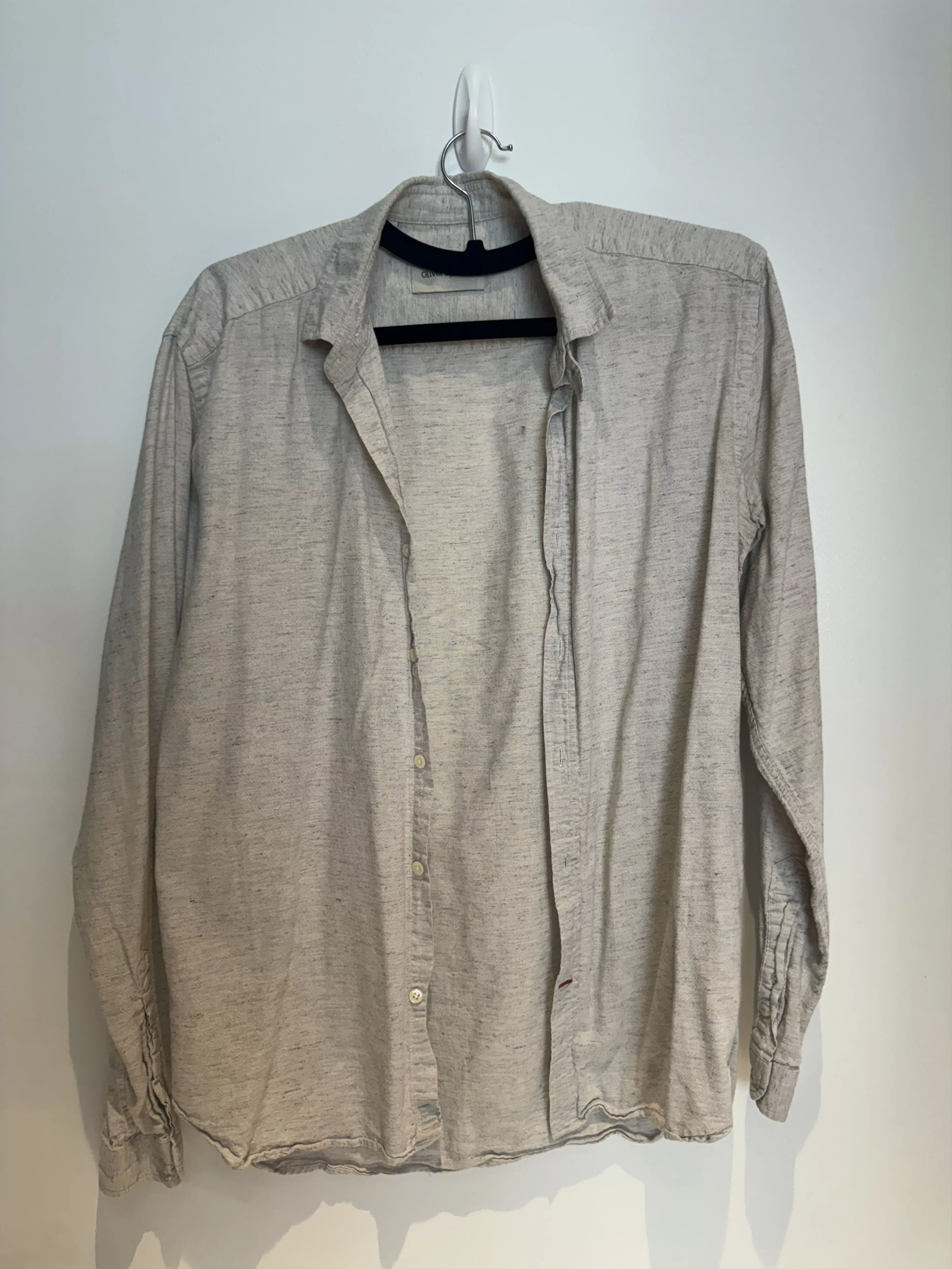 Oliver Spencer Shirts Button Ups Oliver Spencer Taupe melange shirt Brown