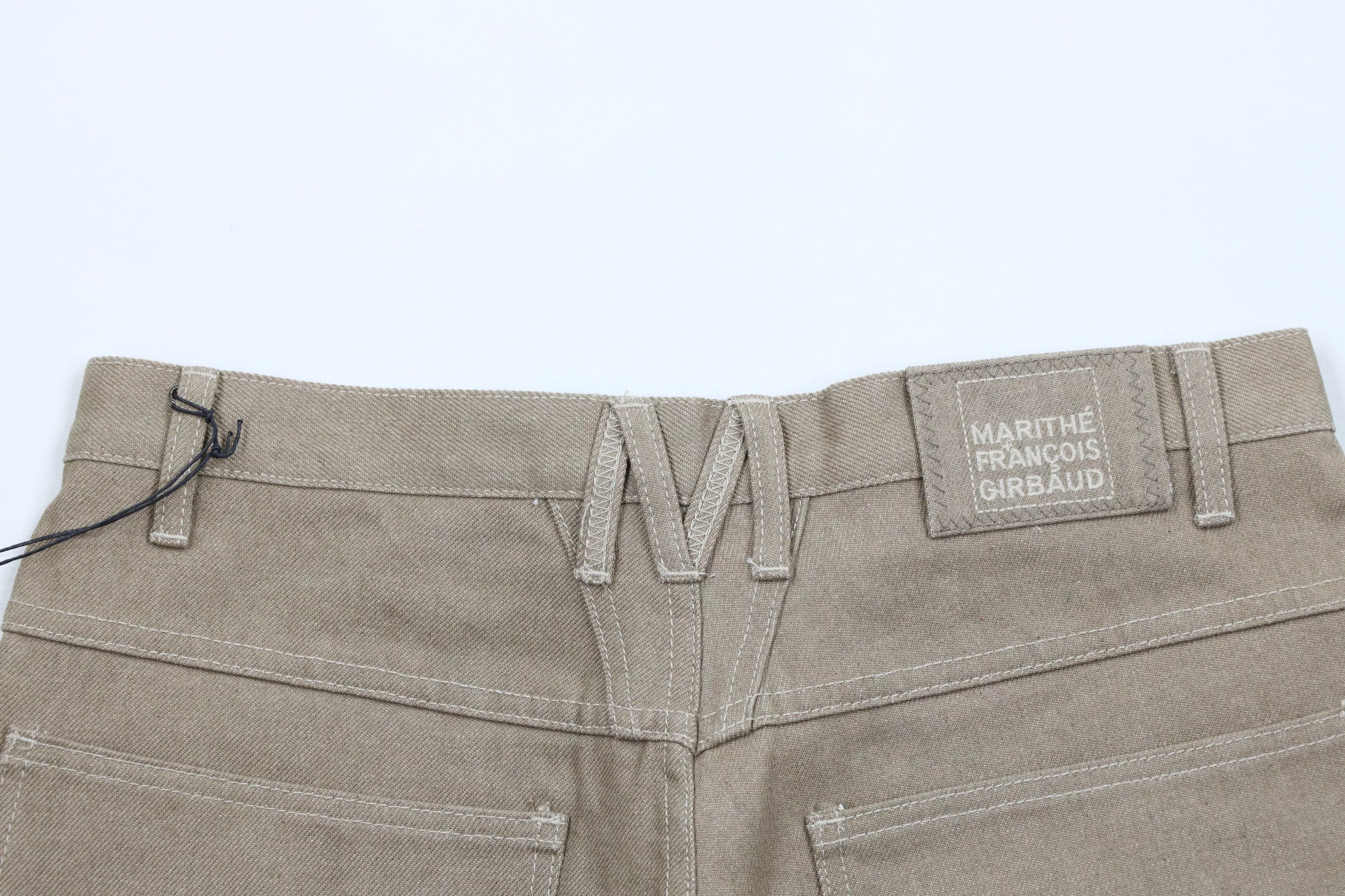 Marithe + Francois Girbaud Shorts Marithe + Francois Girbaud × Vintage NOS Vintage 90s Marithe Francois Girbaud Denim Jean Shorts Beige
