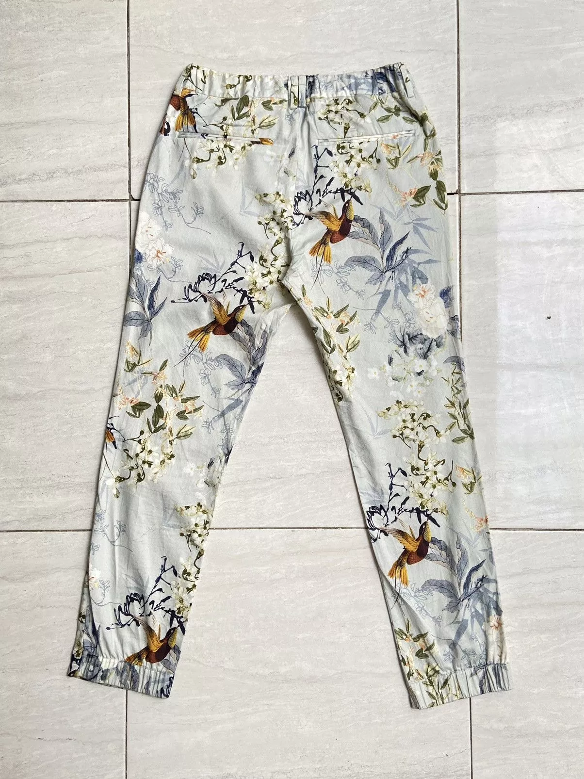 Zara Casual Pants ZARA MAN Flower Patterned Pants White