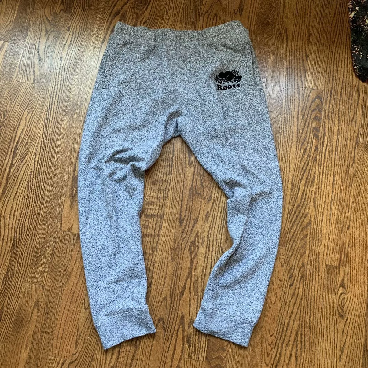 Roots Sweatpants Joggers Medium Roots Salt & Pepper Sweatpants w/ Zipper Pockets Gray