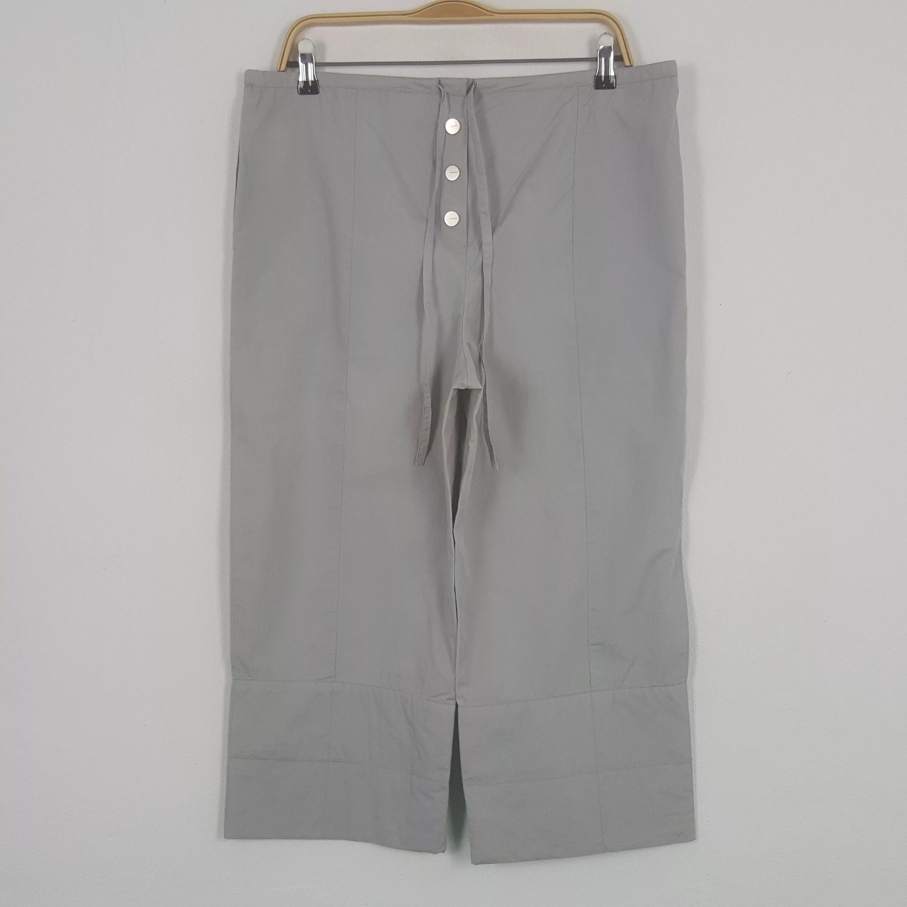 Chanel Casual Pants Vintage Chanel Button Pants Gray Luxury