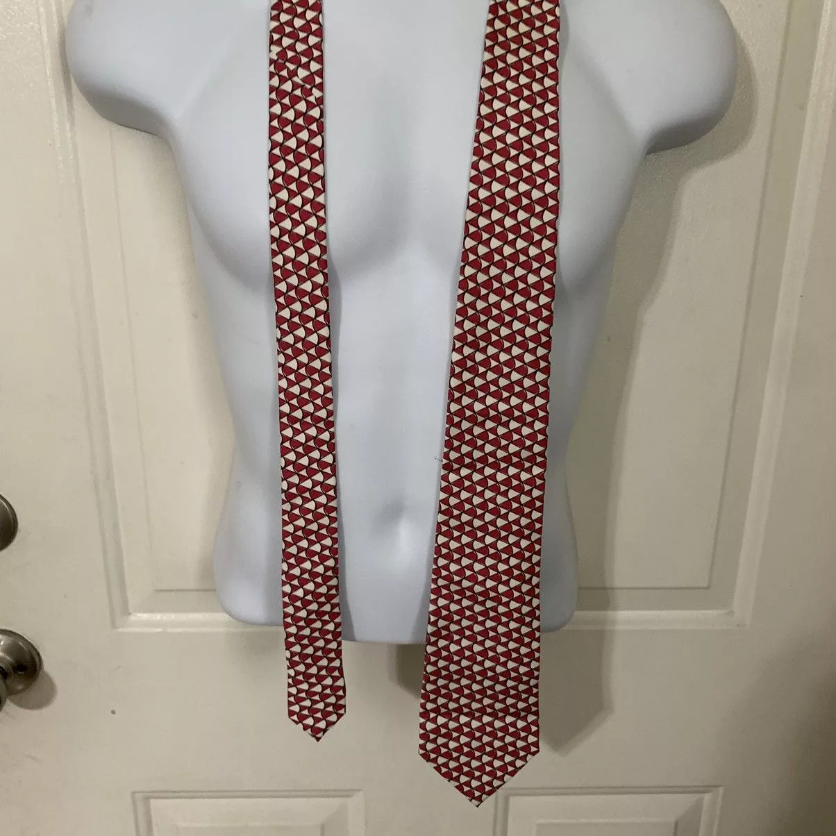 Paul Smith Ties Pocketsquares Paul Smith Geo print silk Tie Red
