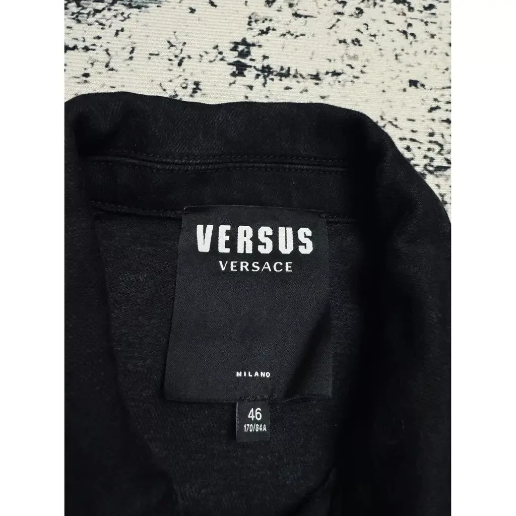 Versus Heavy Coats Versus Versace Denim Jeans Jacket Black Size fit S