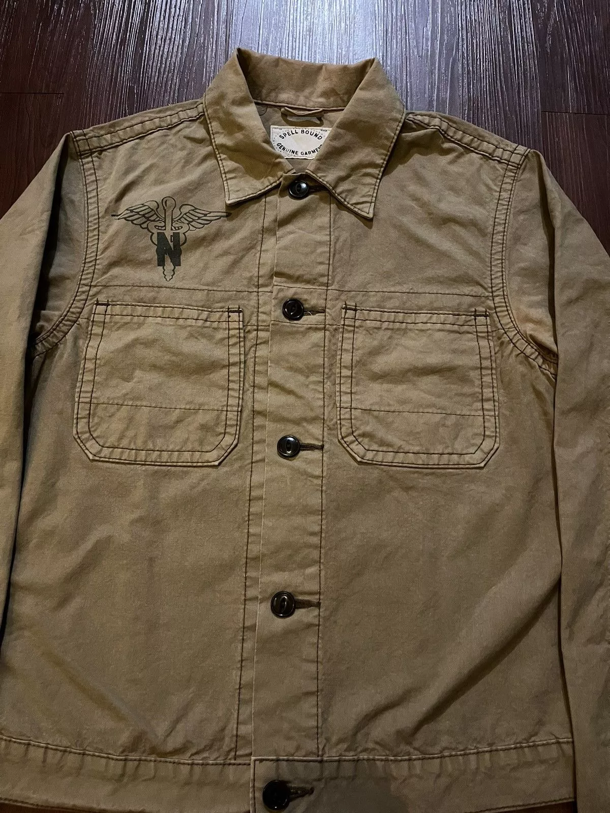 Japanese Brand Light Jackets Japanese Brand × Spellbound Spellbound Canvas Jacket Brown