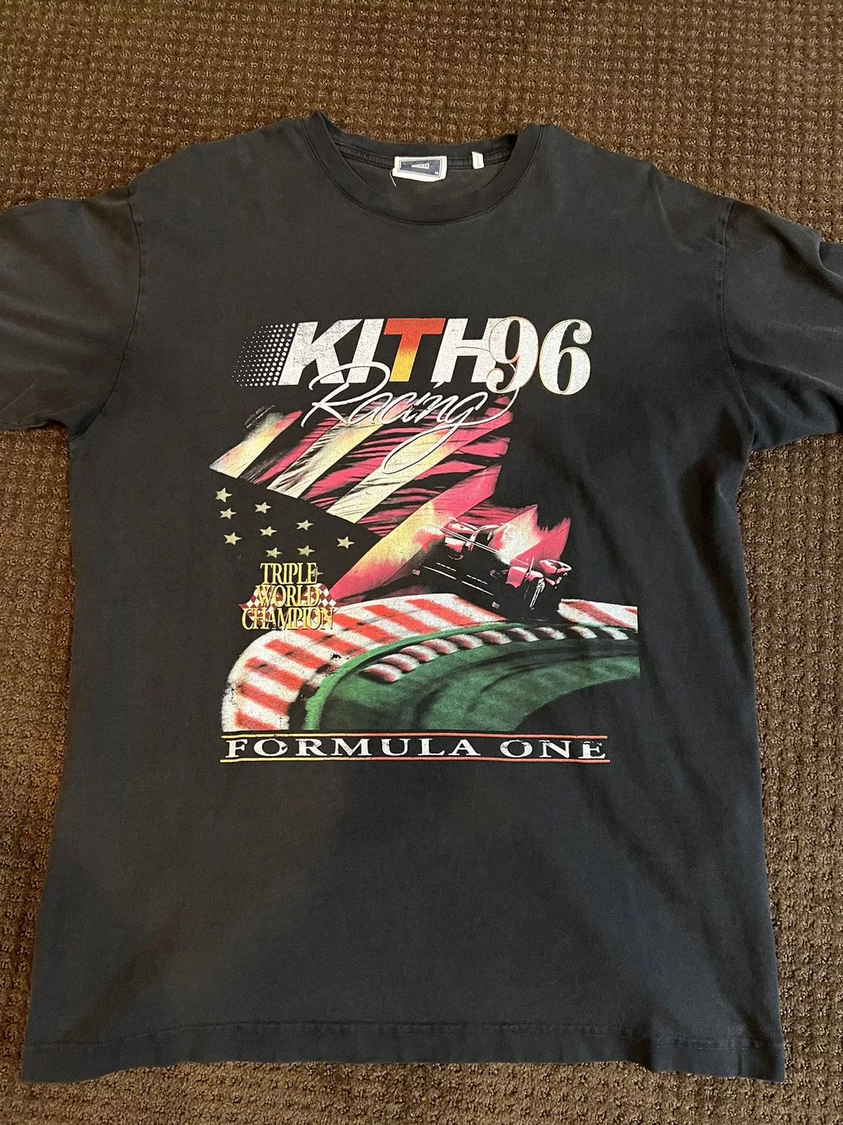 Kith Short Sleeve T Shirts Kith 96 Racing Vintage Tee Black