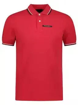 Prada Polos Prada o1w1db10624 Logo Polo T-Shirts in Red
