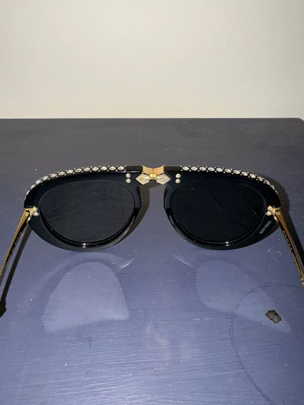Gucci Sunglasses Gucci Crystal Aviators Black