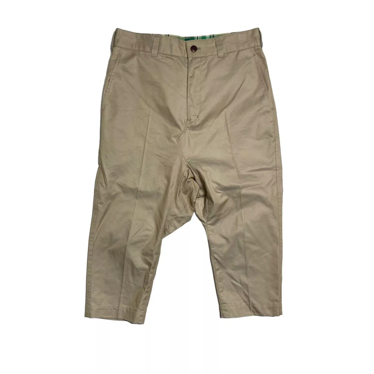 Junya Watanabe Cropped Pants Cotton Ester Gaba Saruel Beige