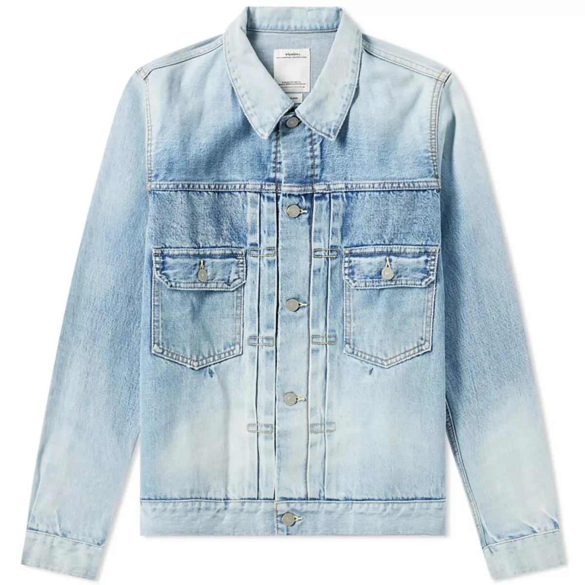 Visvim Denim Jackets Visvim Sz2 19SS 101 Social Sculpture Distressed Denim Jacket Blue
