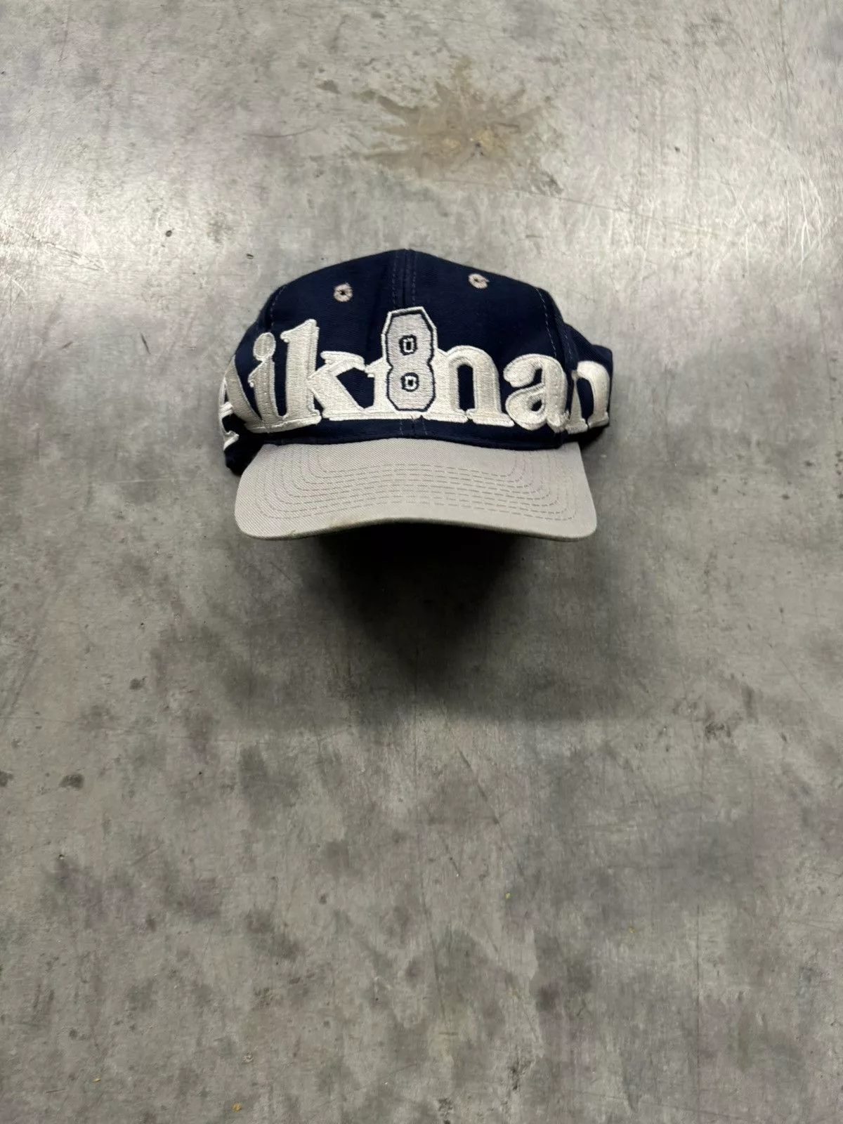 Logo Athletic Hats Logo Athletic × Vintage Vintage Logo Athletic Troy Aikman Spellout Hat Blue