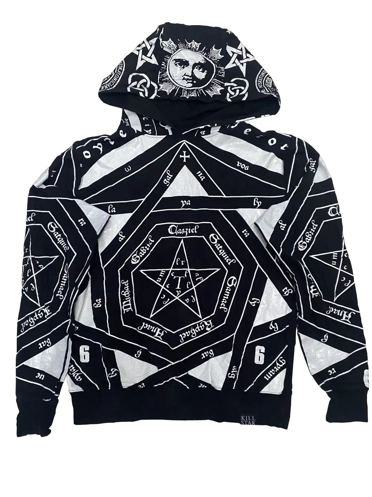 Complex Sweatshirts Hoodies Complex × Killstar KILLSTAR Full Print Hoodie Black Streetwear