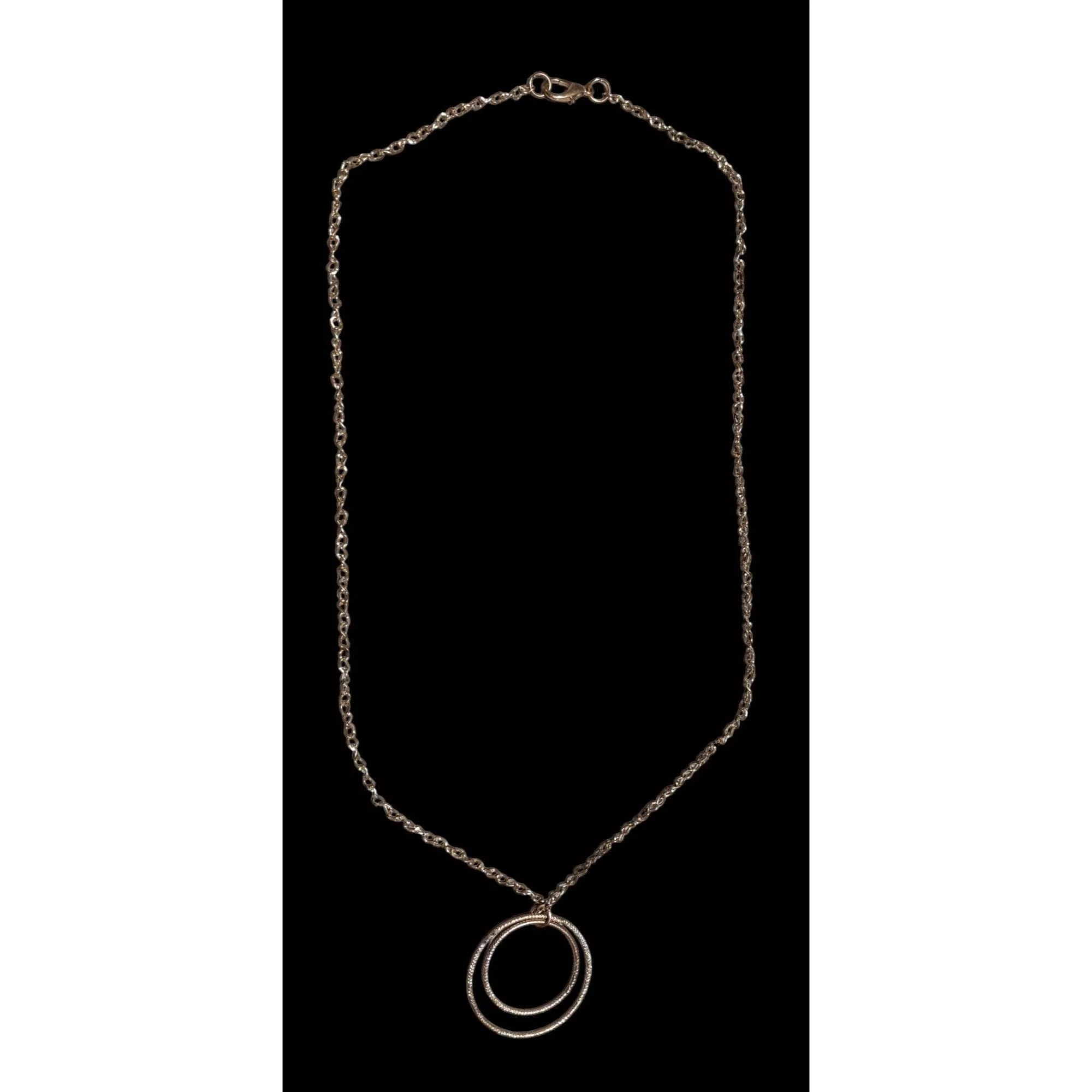 Other Necklaces Other Rose Gold Double Circle Pendant Necklace