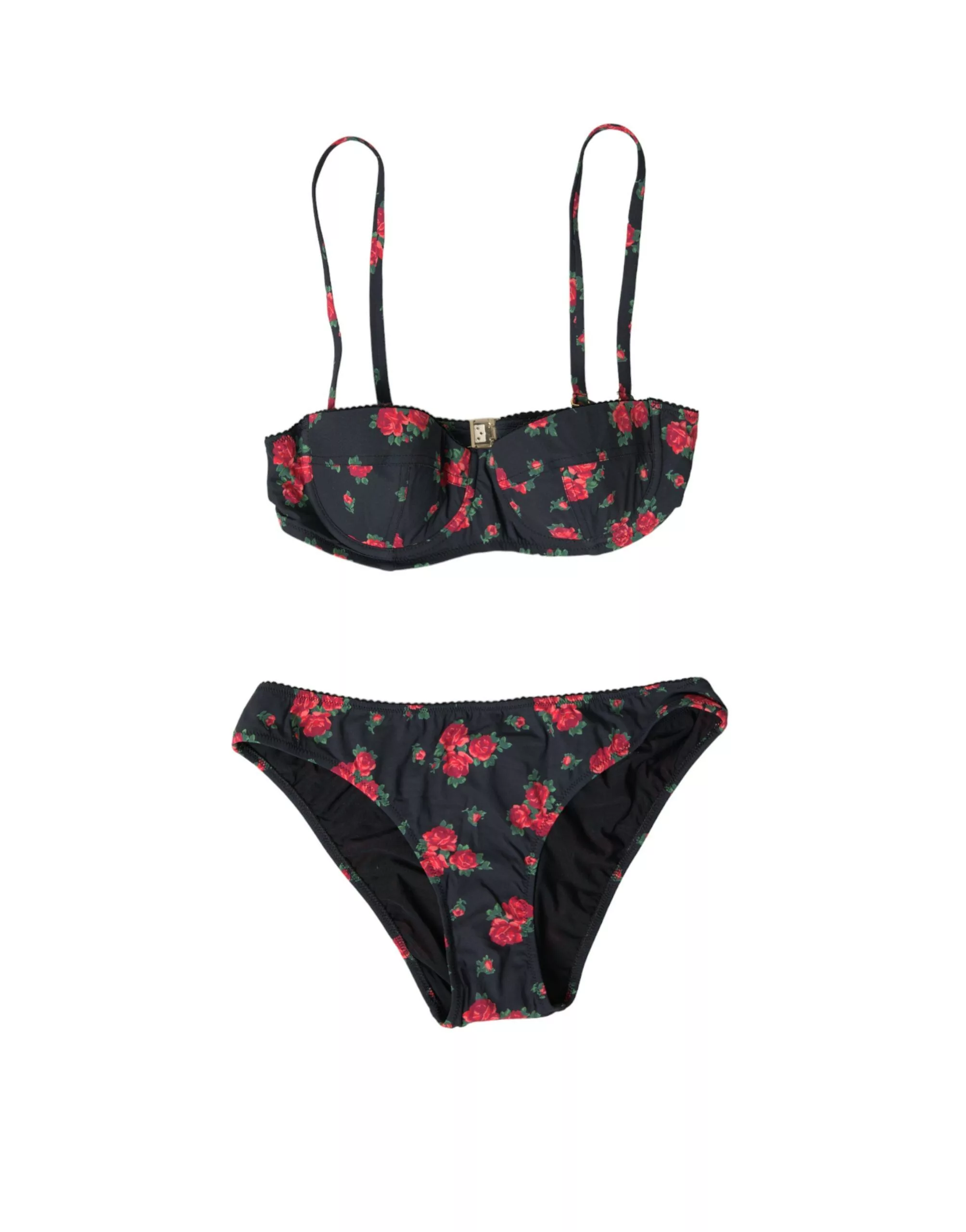 Dolce & Gabbana Blouses Dolce & Gabbana Red Roses Two Piece Swimwear Women's Bikini Multi