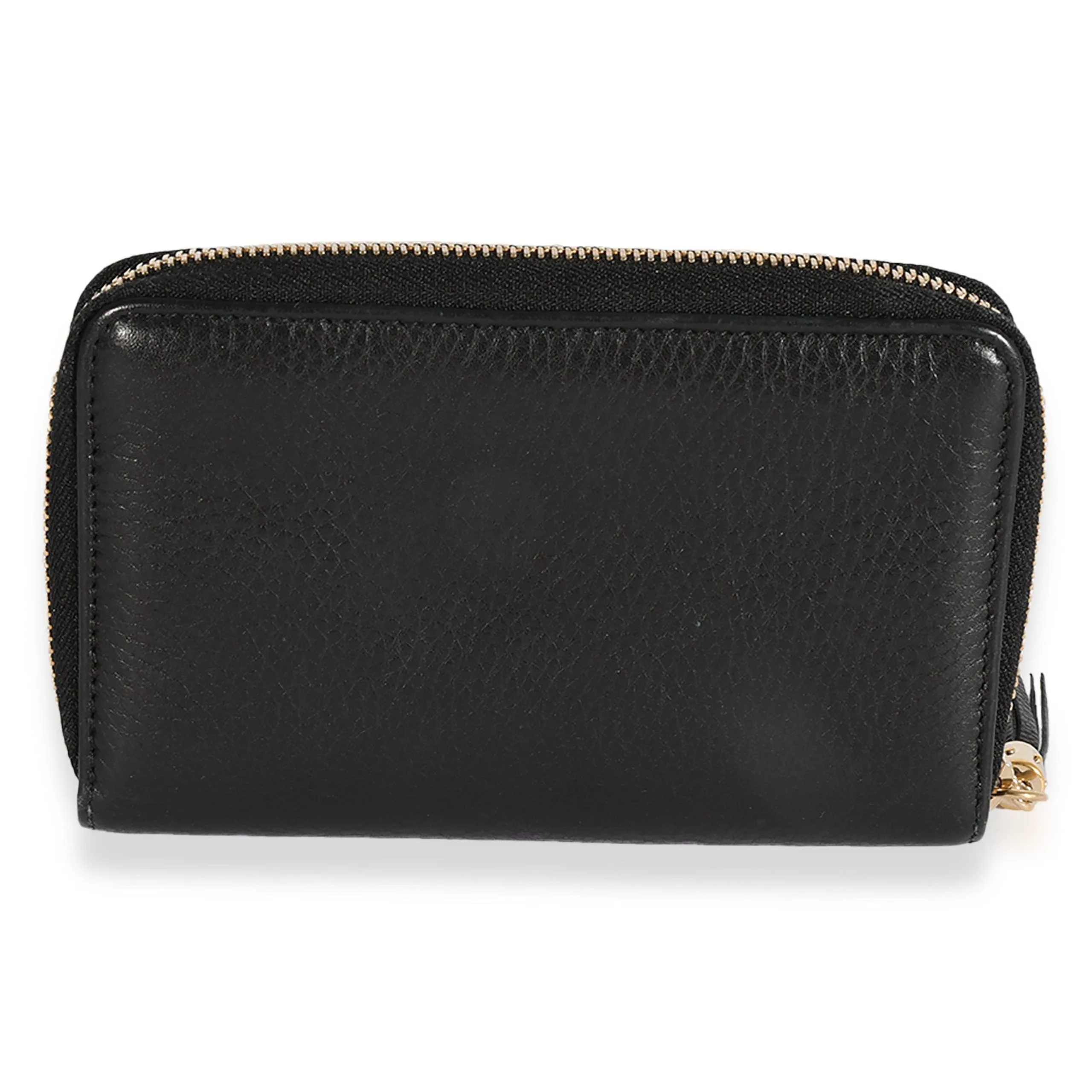 Gucci Rings Gucci Black Pebbled Leather Soho Zip-Around Wallet