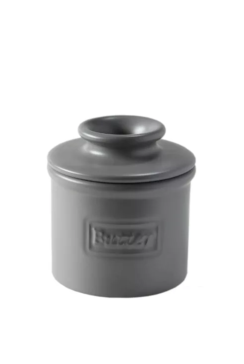 Gray Cafe Butter Bell Crock