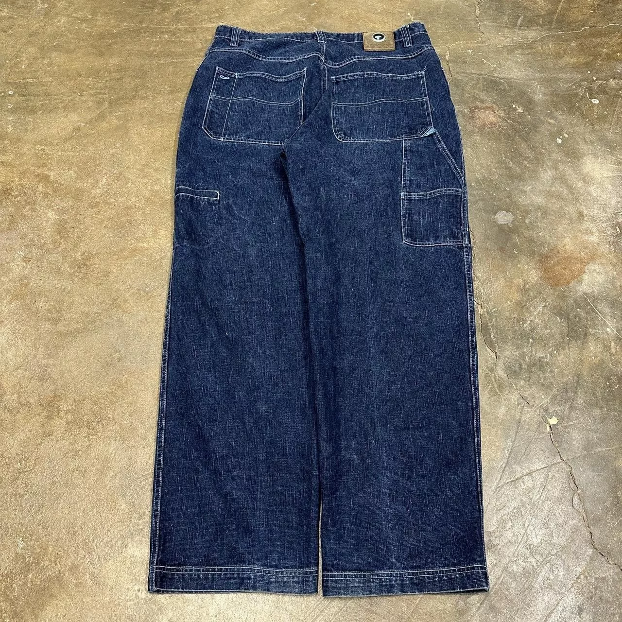 Southpole Denim Vintage Y2K Baggy Tuff Wide Leg Jeans Skater Southpole Blue