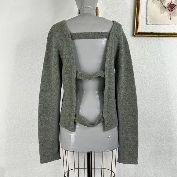 Designer Sweaters Designer NFP Boiled Merino Wool Strap Convertible Cut Out Sweater Cag Multi Streetwear