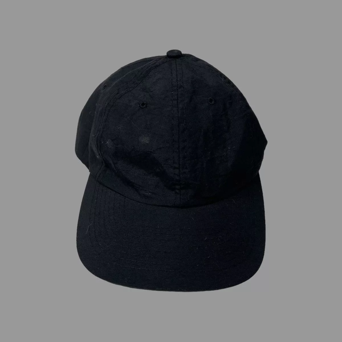 Vintage Hats Vintage 1980s blank nylon hat Black
