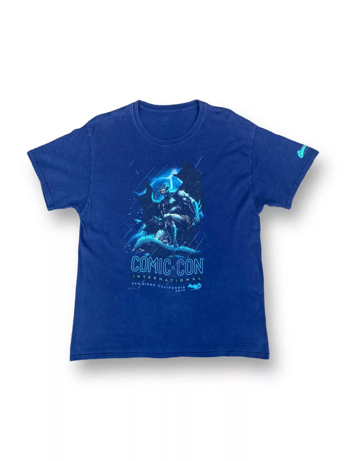 DC Comics Short Sleeve T Shirts DC Comics Graphitti Batman Comic.Con International San Diego. #C4 Blue Vintage