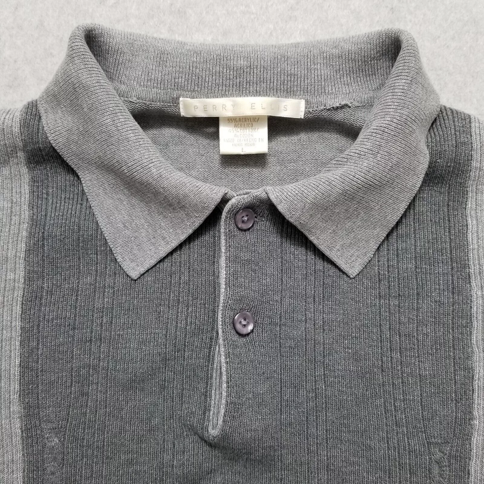 Perry Ellis Sweaters Knitwear Perry Ellis Sweater Mens Large Long Sleeve Pullover Gray