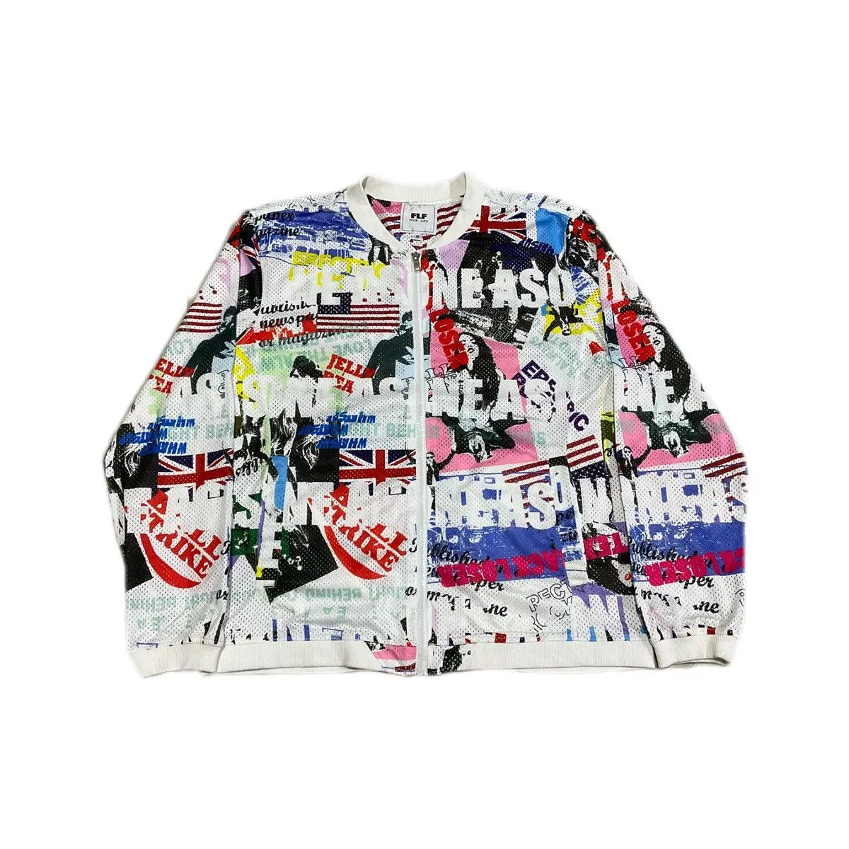 Hysteric Glamour Light Jackets Hysteric Glamour × Japanese Brand × Seditionaries 🔥Sick Y2K FLF Four Life Mesh Jacket Punk Hysteric Style White